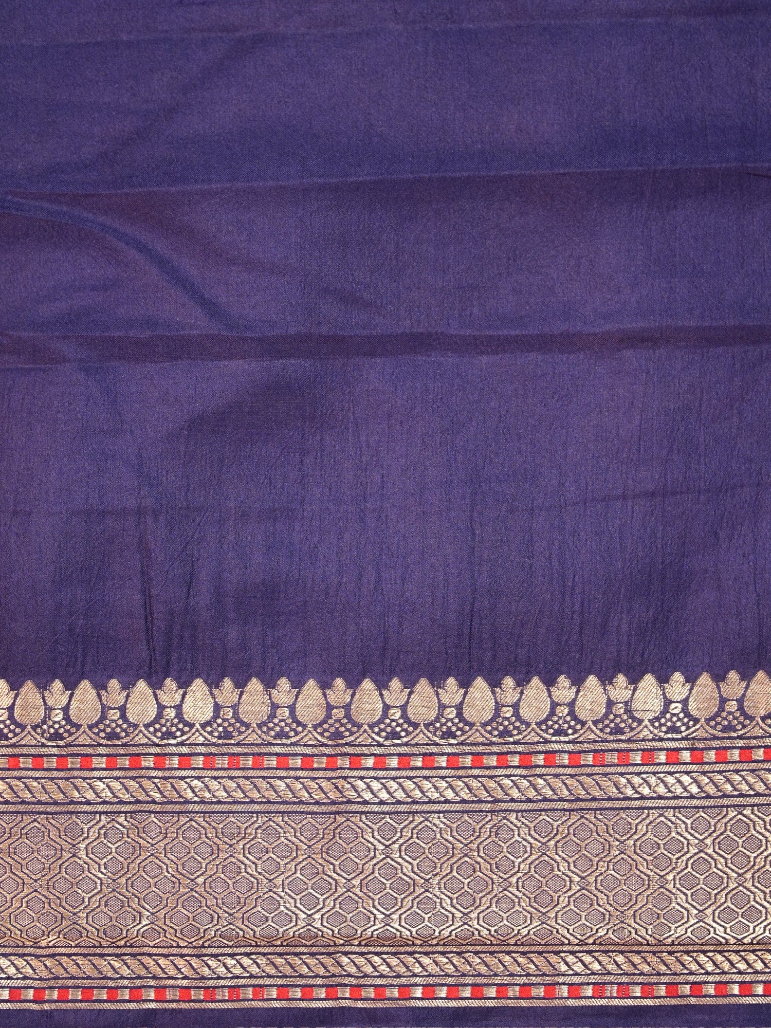 Founder Choice 060A: Navy Blue Pure Handloom Kadwa Silk Meenakari Parrot Saree &amp; Silk Mark
