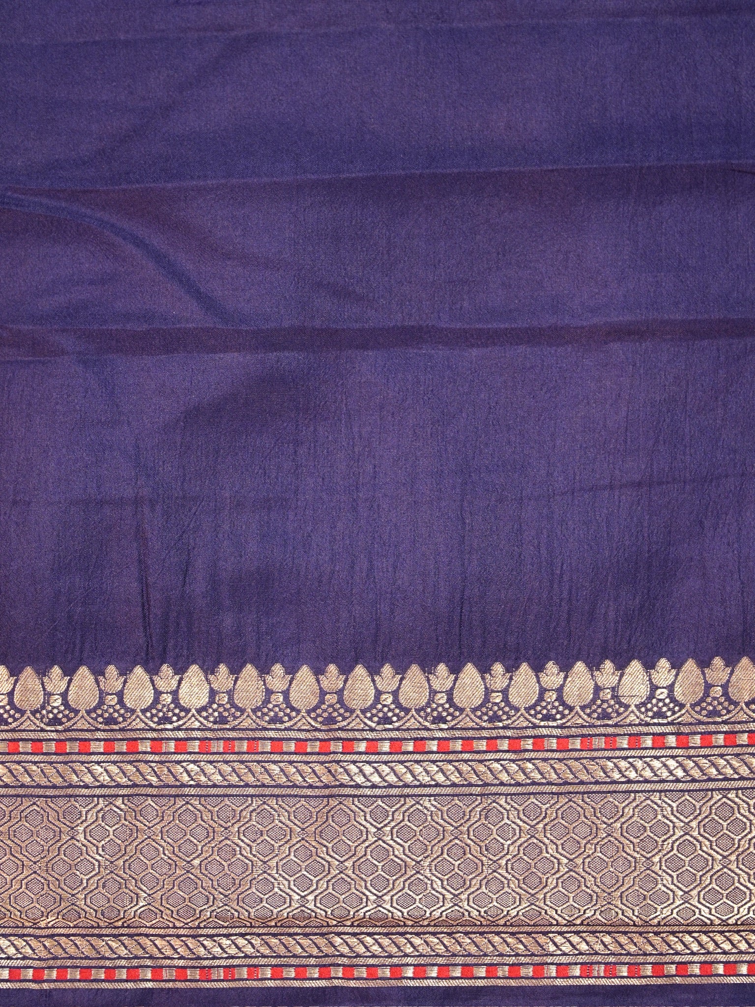 Founder Choice 060A: Navy Blue Pure Handloom Kadwa Silk Meenakari Parrot Saree &amp; Silk Mark