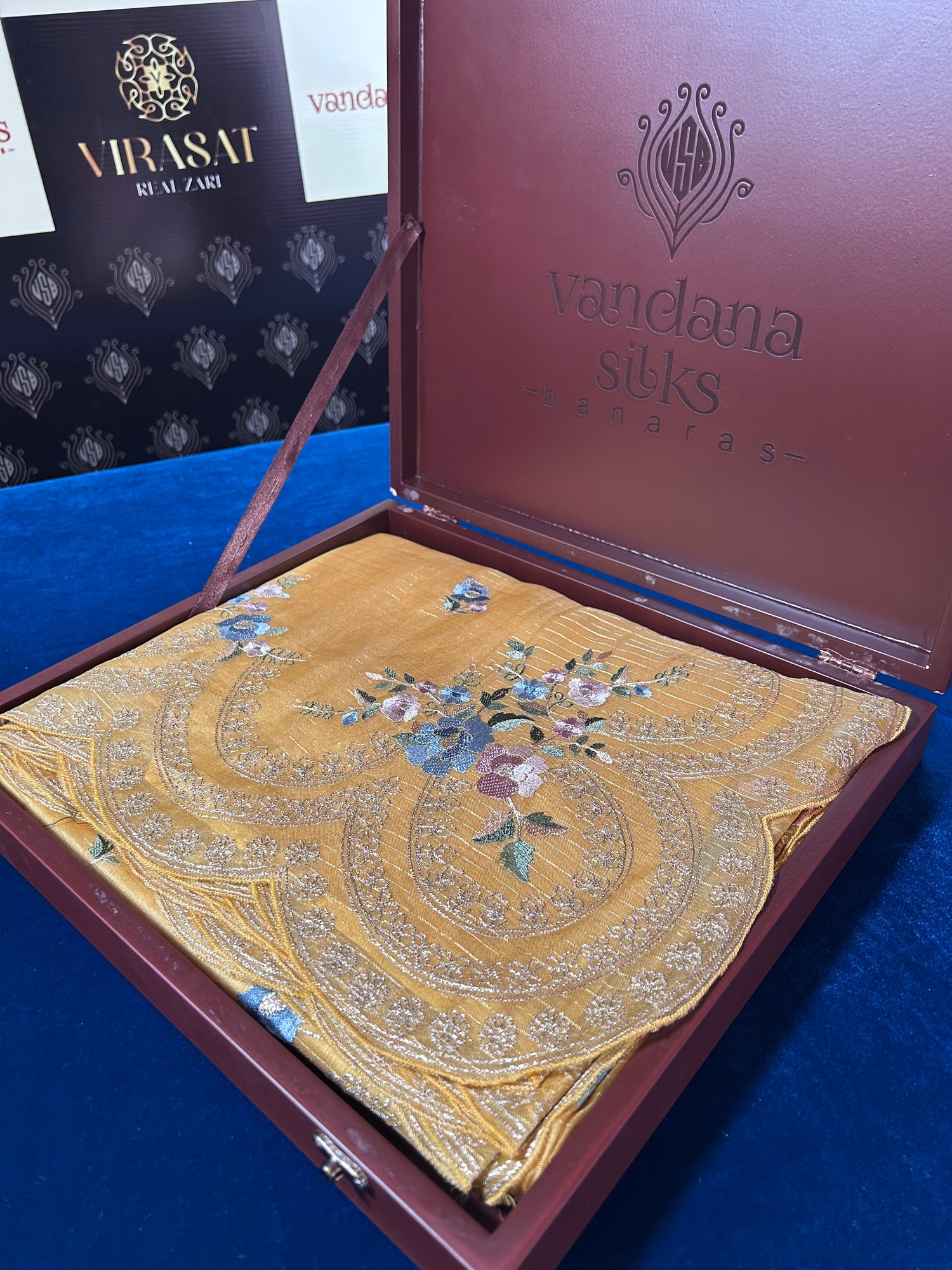 VIRASAT 323: Handwoven Pure Kora Silk Saree with British Colony Silk Work &amp; Silver Zari Stripes
