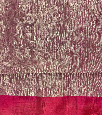 Anar Handloom Silk Saree with Zari Pallu & Thread Work