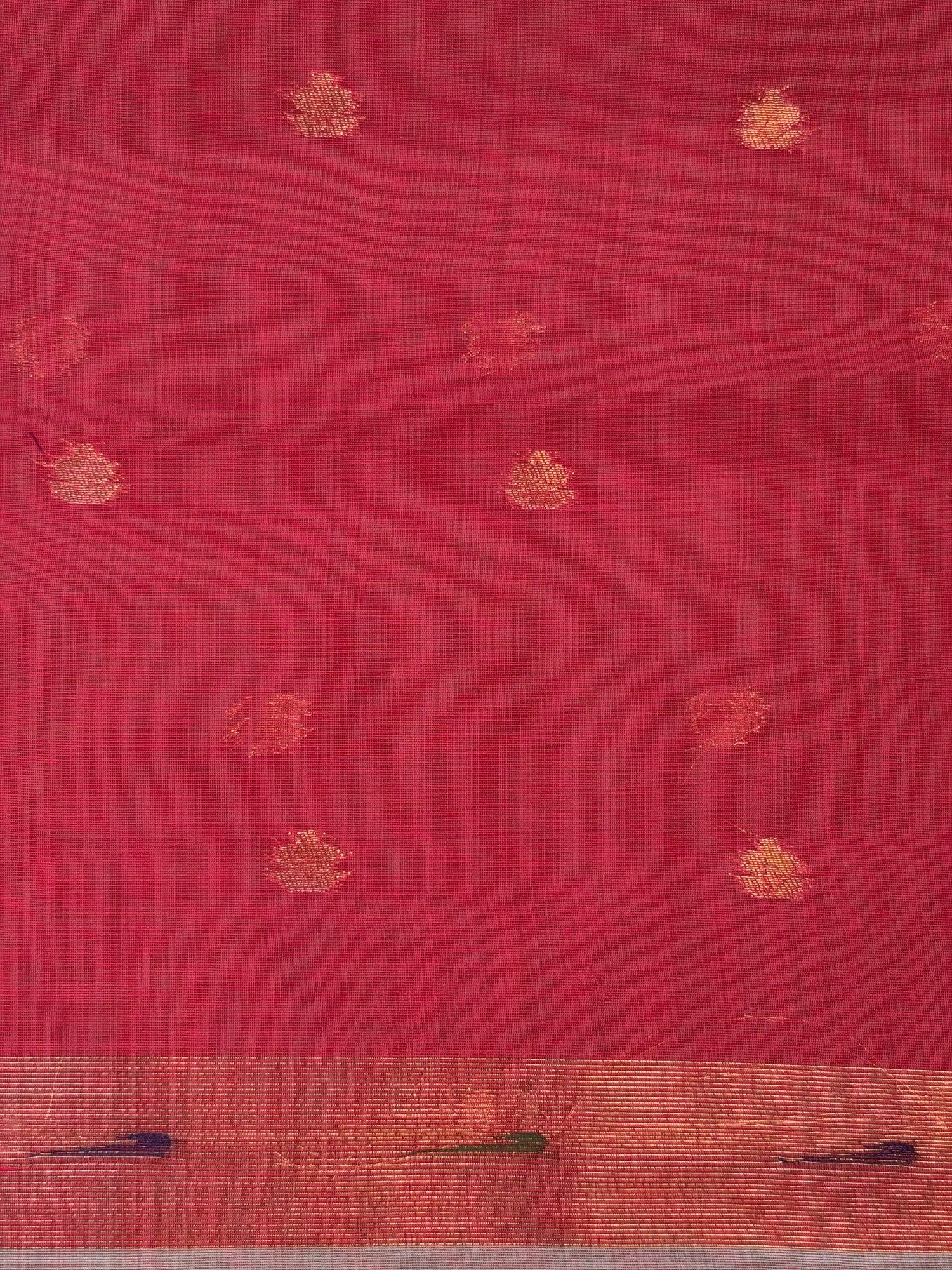 UTSAV BANARAS 468: Sky Blue Cotton Saree with Multicolor Resham Tree &amp; Peacock Motif Design