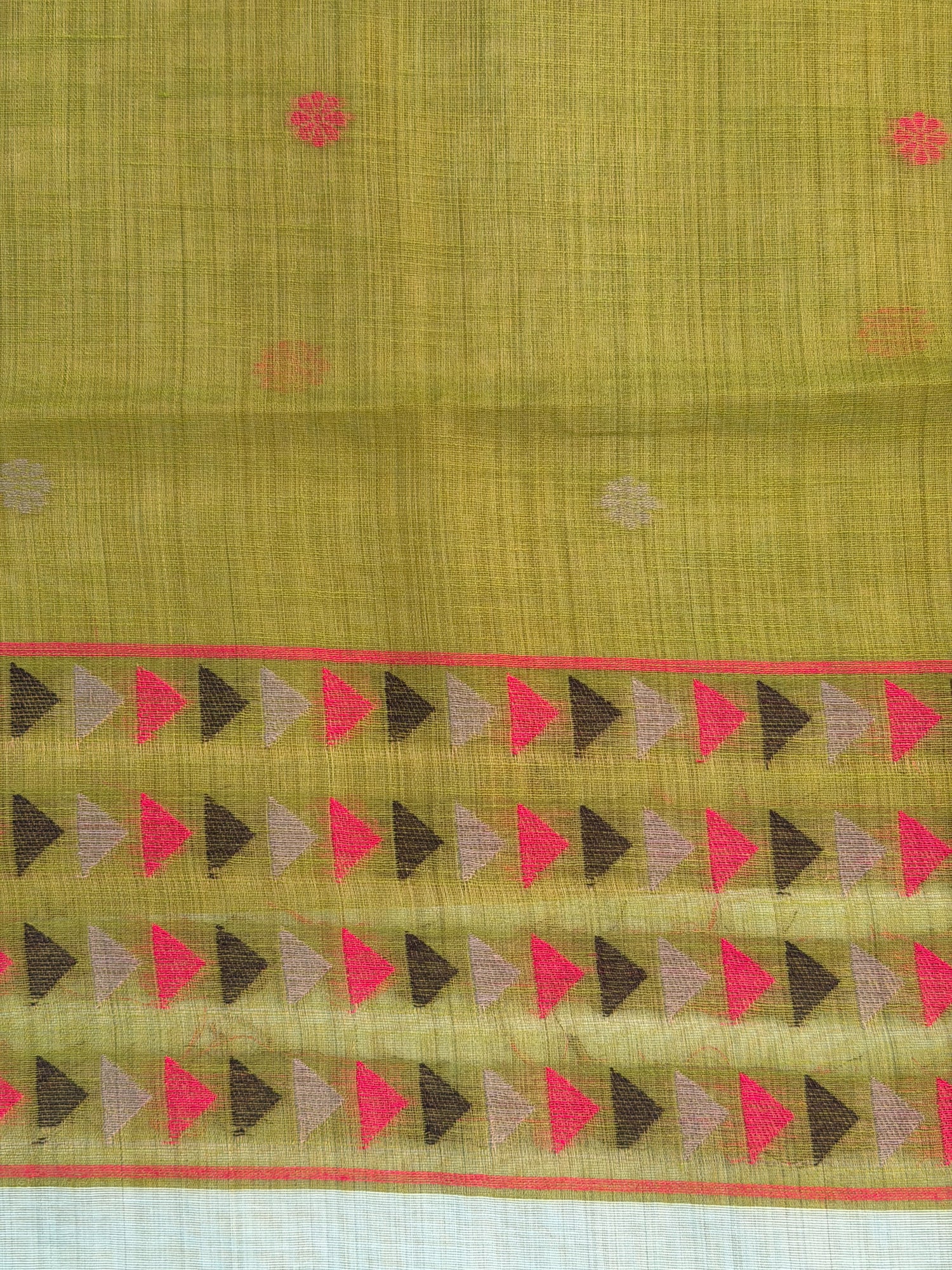 UTSAV BANARAS 466: Powder Blue Cotton Saree with Pink Resham Bird Motif &amp; Nature-Inspired Border
