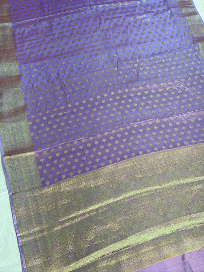 UTSAV Banaras 425: Lavender Premium Mashru Silk Saree with Khaddi buti &amp; Traditional Banarasi Border
