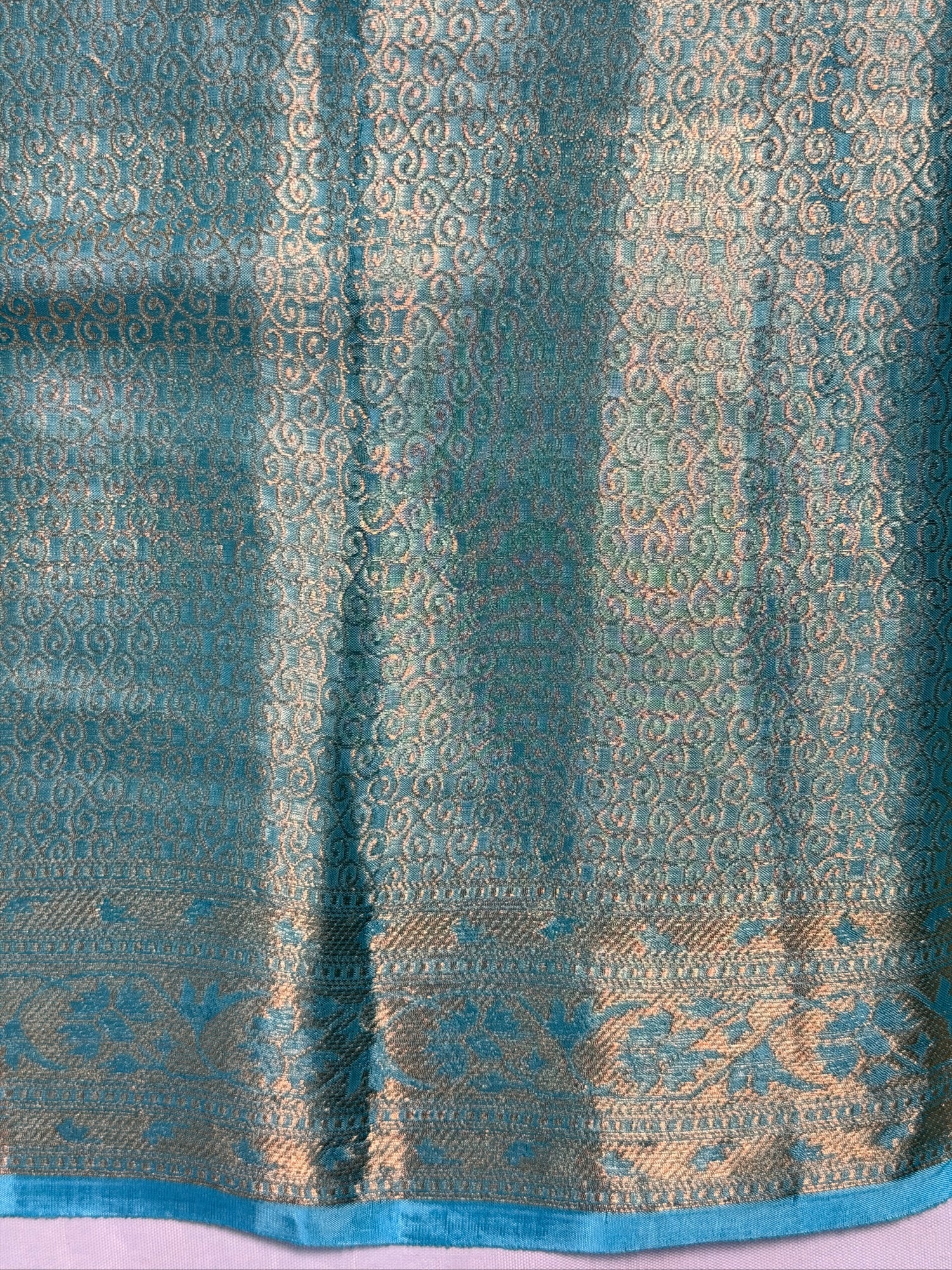 UTSAV Banaras 423: Sky Blue Premium Mashru Silk Saree with Khaddi buti &amp; Traditional Banarasi Border