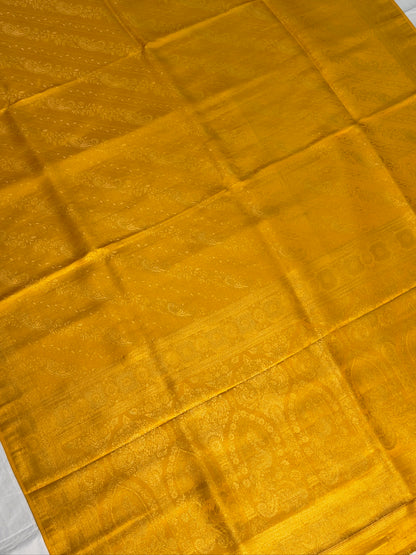UTSAV BANARAS 442: Mashru Silk Banarasi Saree – Mustard Gold with Elegant Self Weaving
