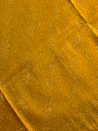 UTSAV BANARAS 442: Mashru Silk Banarasi Saree – Mustard Gold with Elegant Self Weaving