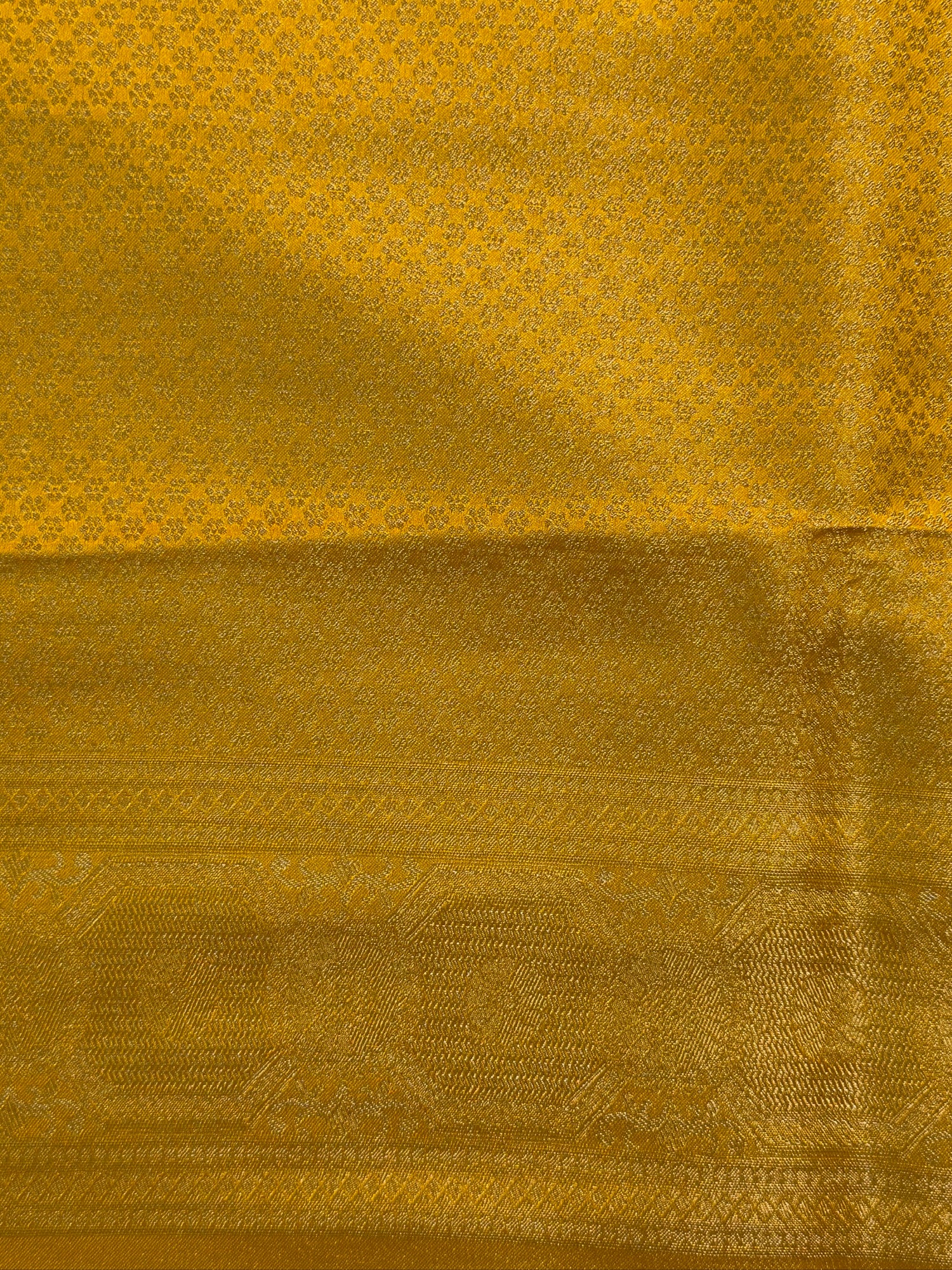 UTSAV BANARAS 442: Mashru Silk Banarasi Saree – Mustard Gold with Elegant Self Weaving