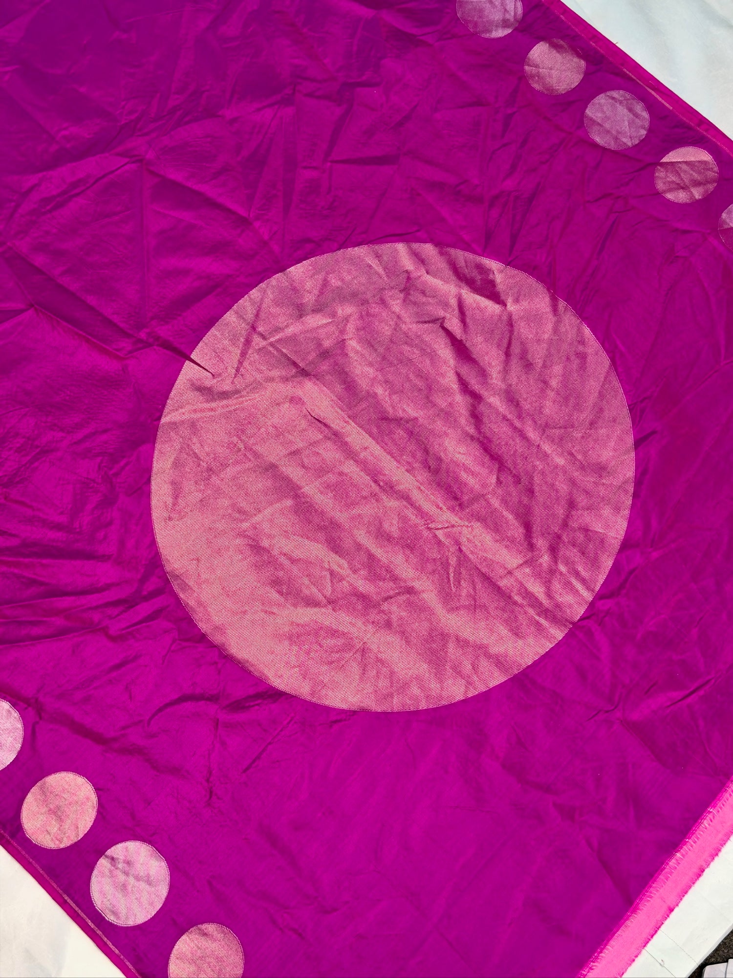 VIRASAT 446: Pure Handloom Katan Silk Magenta Saree with Zari Buta Palla &amp; Border | Silk Mark Certified