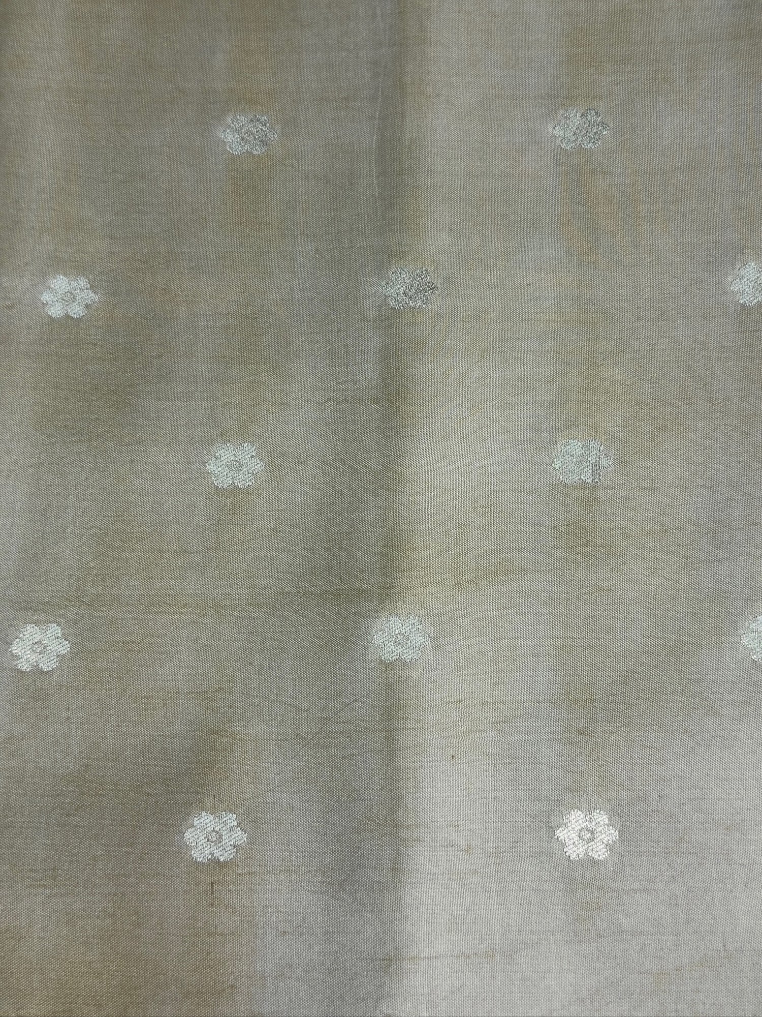 VIRASAT 368: Gold Pure Katan Silk Saree with Zari Lion Motif Border