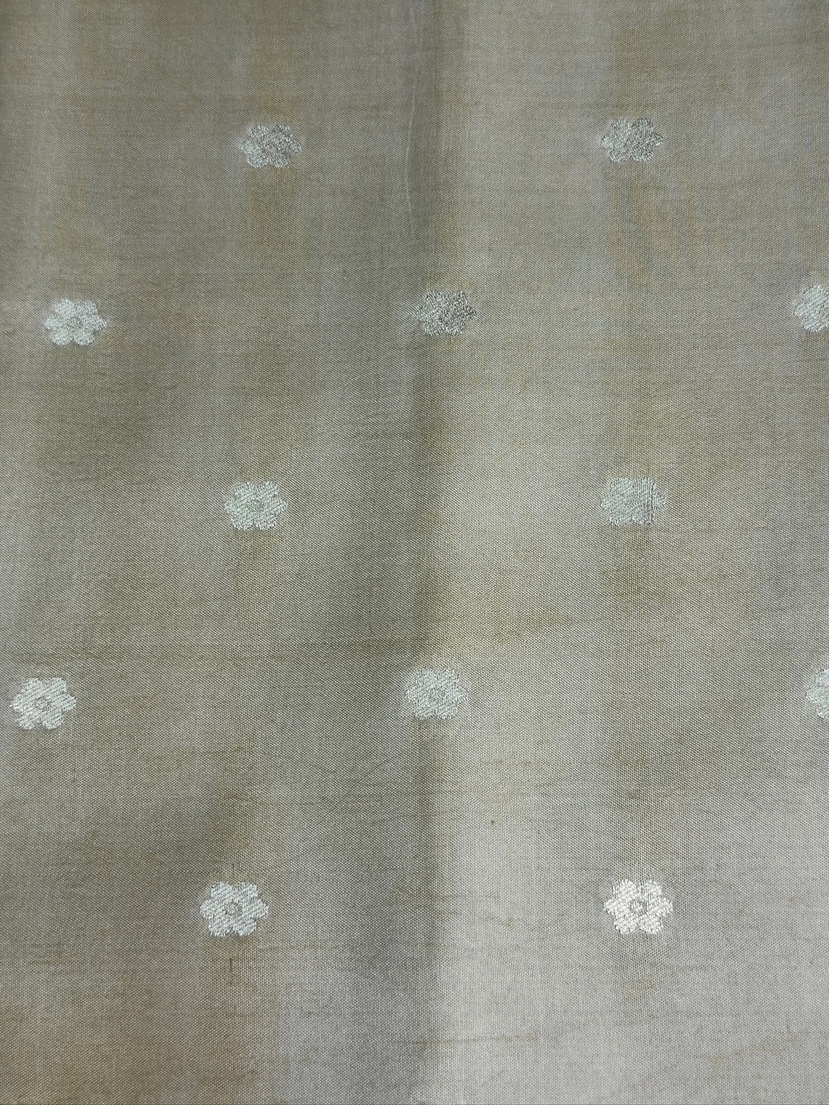VIRASAT 368: Gold Pure Katan Silk Saree with Zari Lion Motif Border
