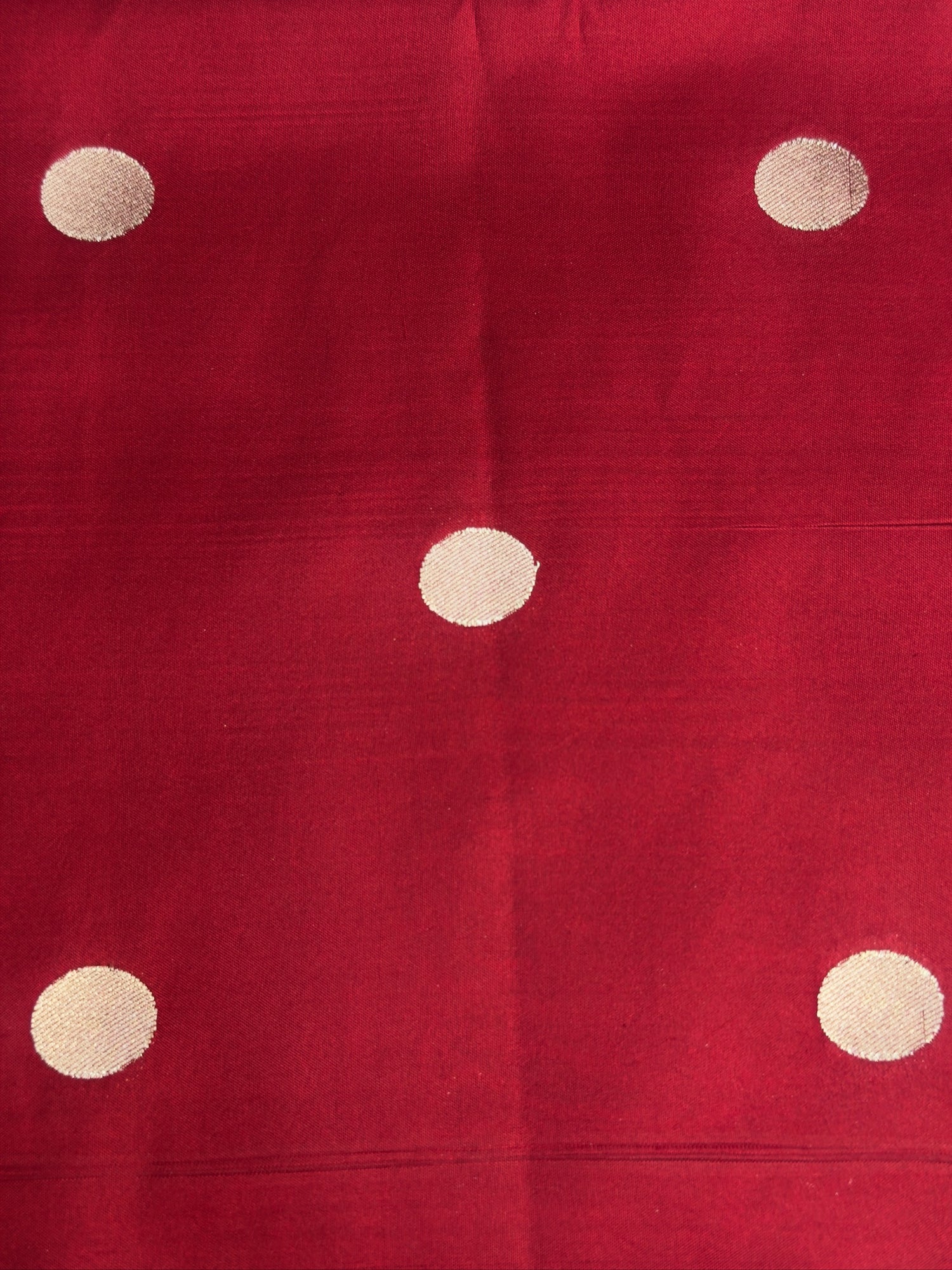 VIRASAT 366: Crimson Red Pure Katan Silk Saree with Sona Rupa Zari Animal Motifs | Silk Mark Certified