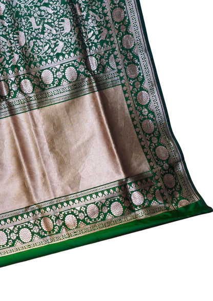 "Virasat 265" Banarasi Pure Brocade Zari Shikargah Silk Saree