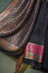 Majestic Black Meenakari Brocade Silk Suit Set