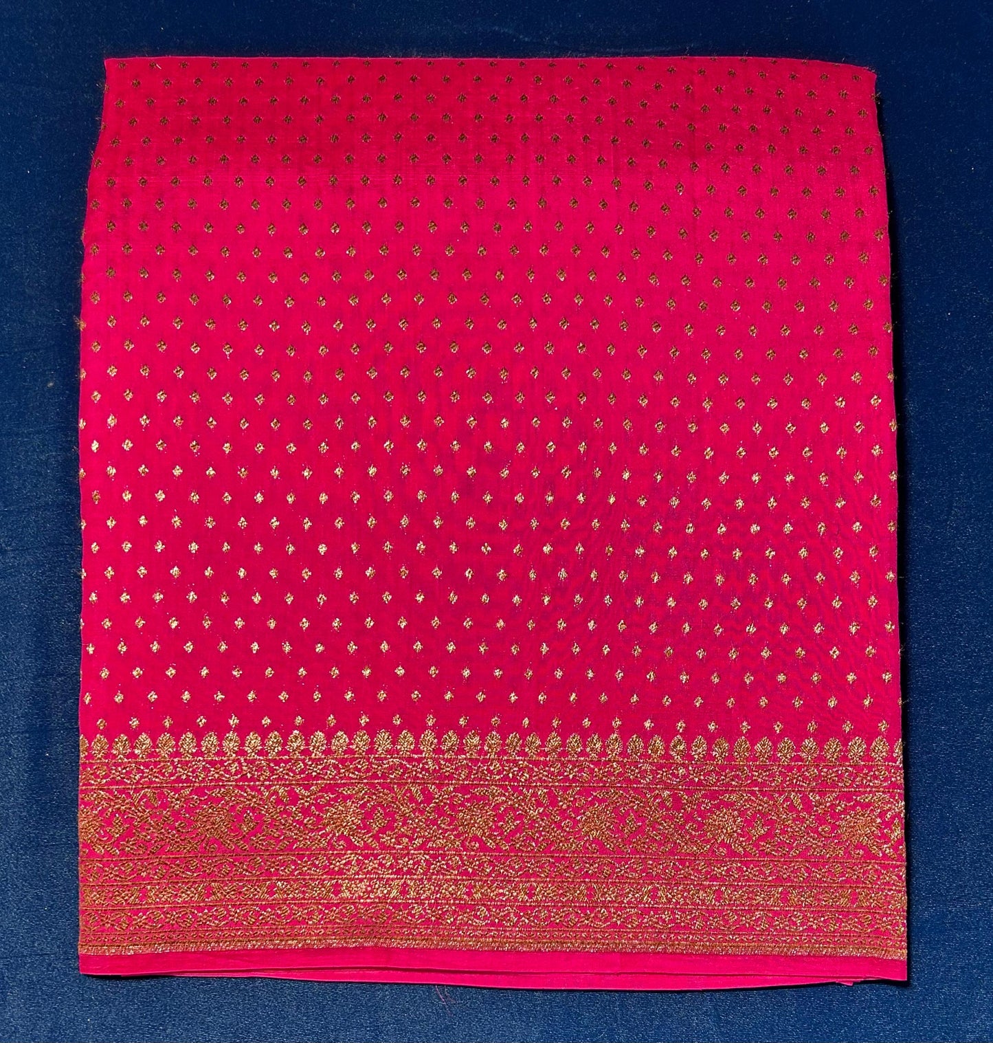 Sunanda Puniya: Pure Malda Silk Saree in Rose Hue with Antique Zari Thousand Buti Design