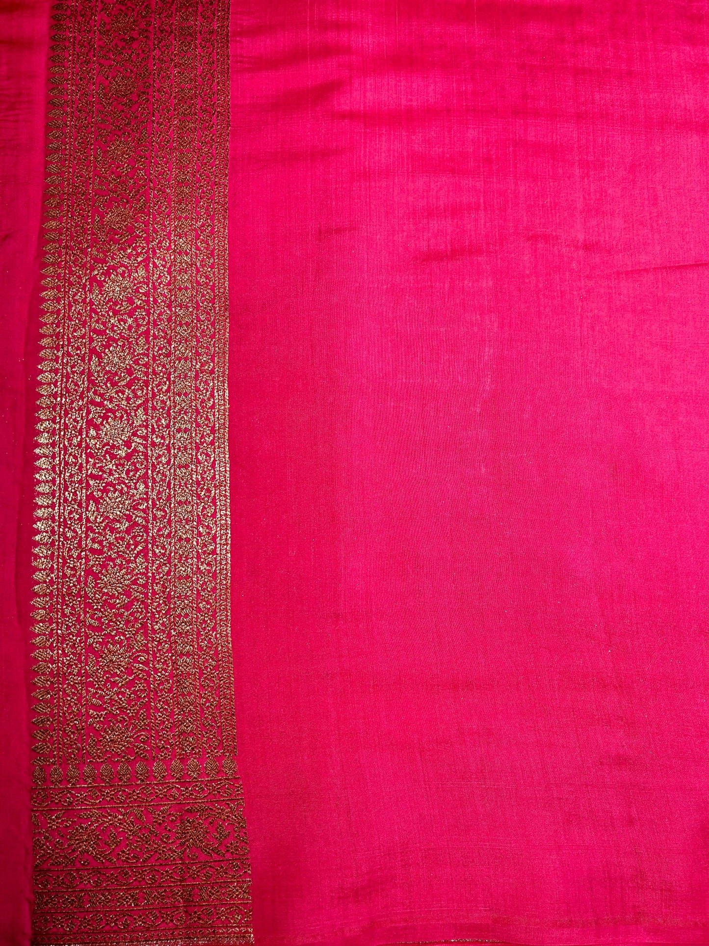 Sunanda Puniya: Pure Malda Silk Saree in Rose Hue with Antique Zari Thousand Buti Design