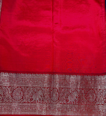 Kajal: Handwoven Silk Saree with Unique Kandeel Border and Masterpiece Fusion of Handloom and Painting