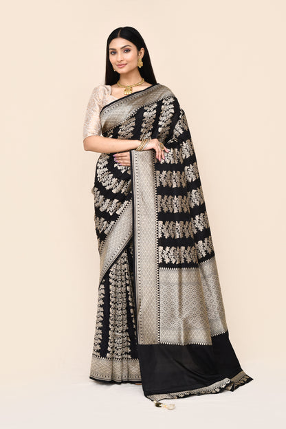Pure Katan Handloom Silk Saree