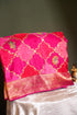 Rose Pink Banarasi Silk Saree with Multicolor Chunari Print & Zari Sequence Work