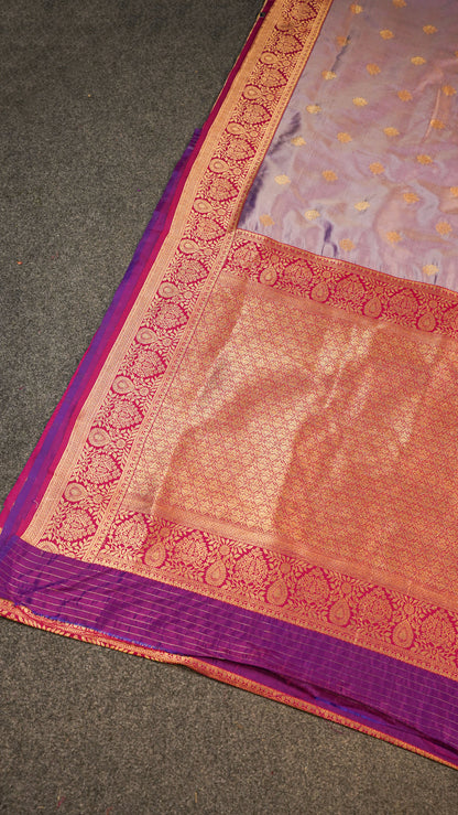 "UTSAV BANARAS 156" Banarasi Pastel Lavender Katan Silk Saree