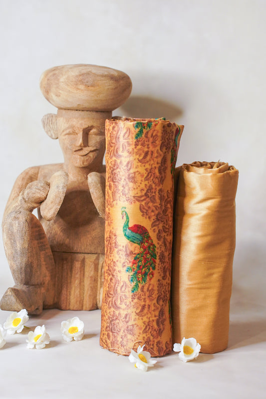 "MJ-01" Banarasi Pure Cotton Silk Kurta-Pyjama Cloth Set