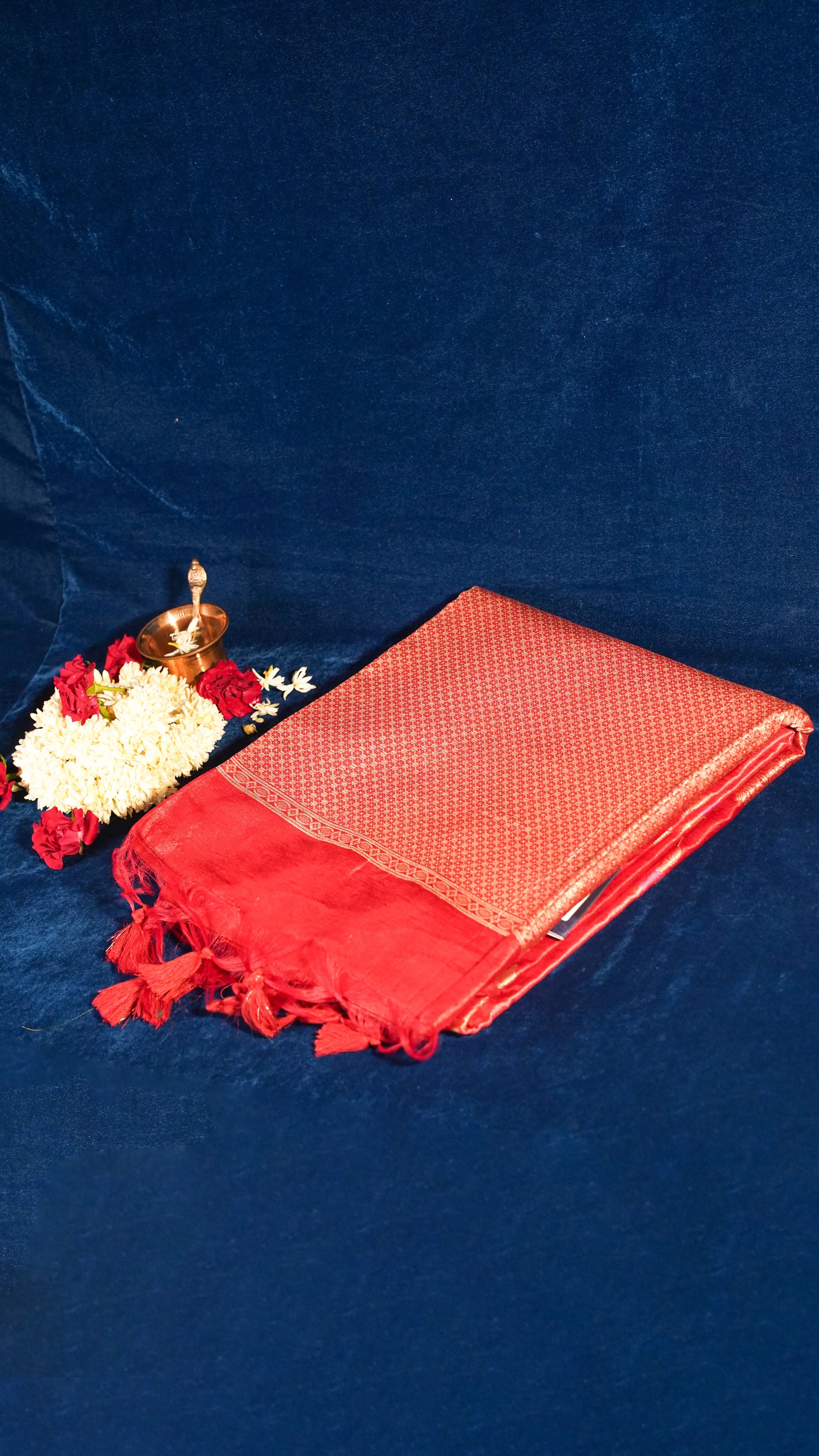 "UTSAV BANARAS 128" Banarasi Red Rangkaat Silk Saree