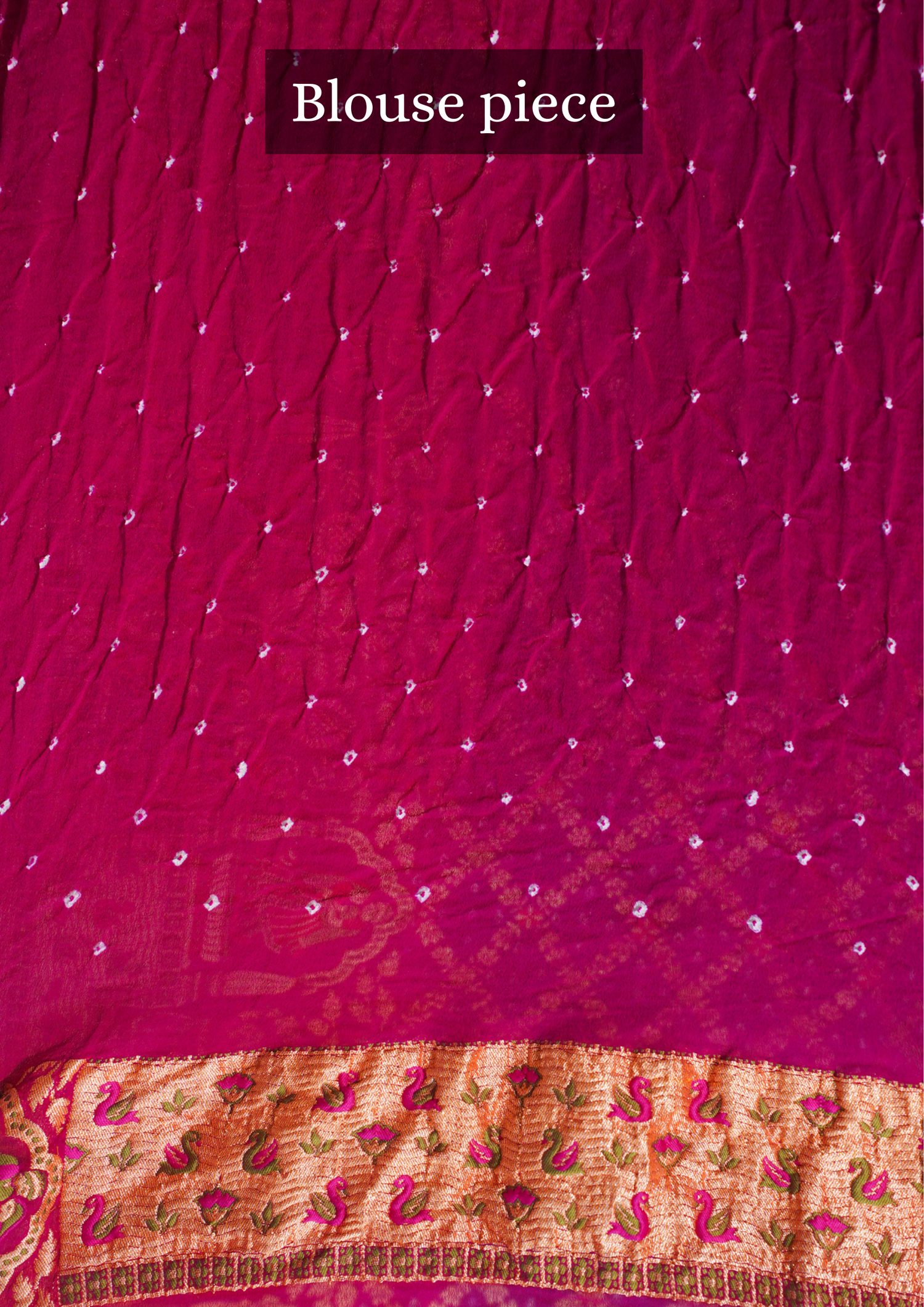 VIRASAT 344: Lovely Rani Pink Banarasi Georgette Silk Bandhani Saree With Meenakari Work on Border
