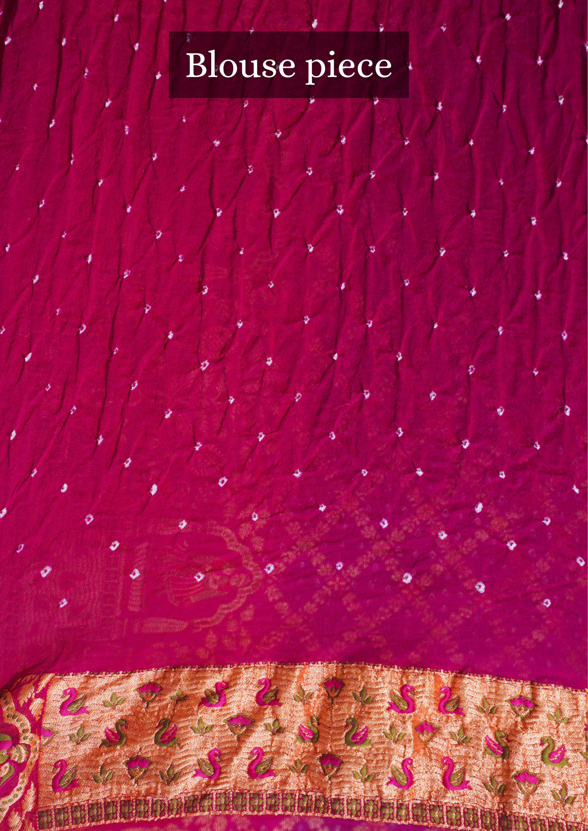 VIRASAT 344: Lovely Rani Pink Banarasi Georgette Silk Bandhani Saree With Meenakari Work on Border