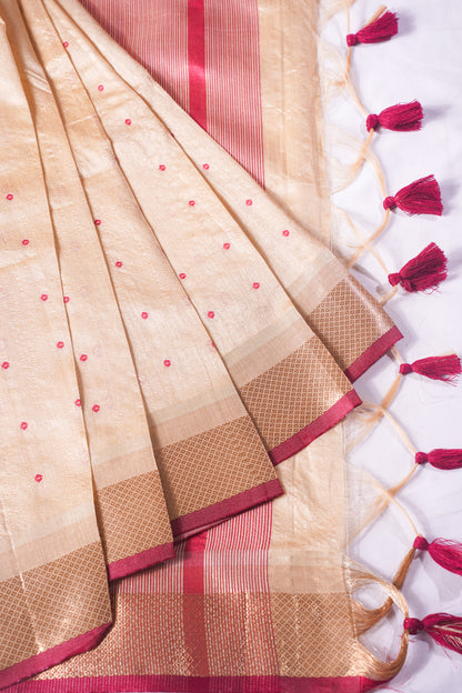 "UTSAV BANARAS 220" Banarasi Chiku Tusser Saree