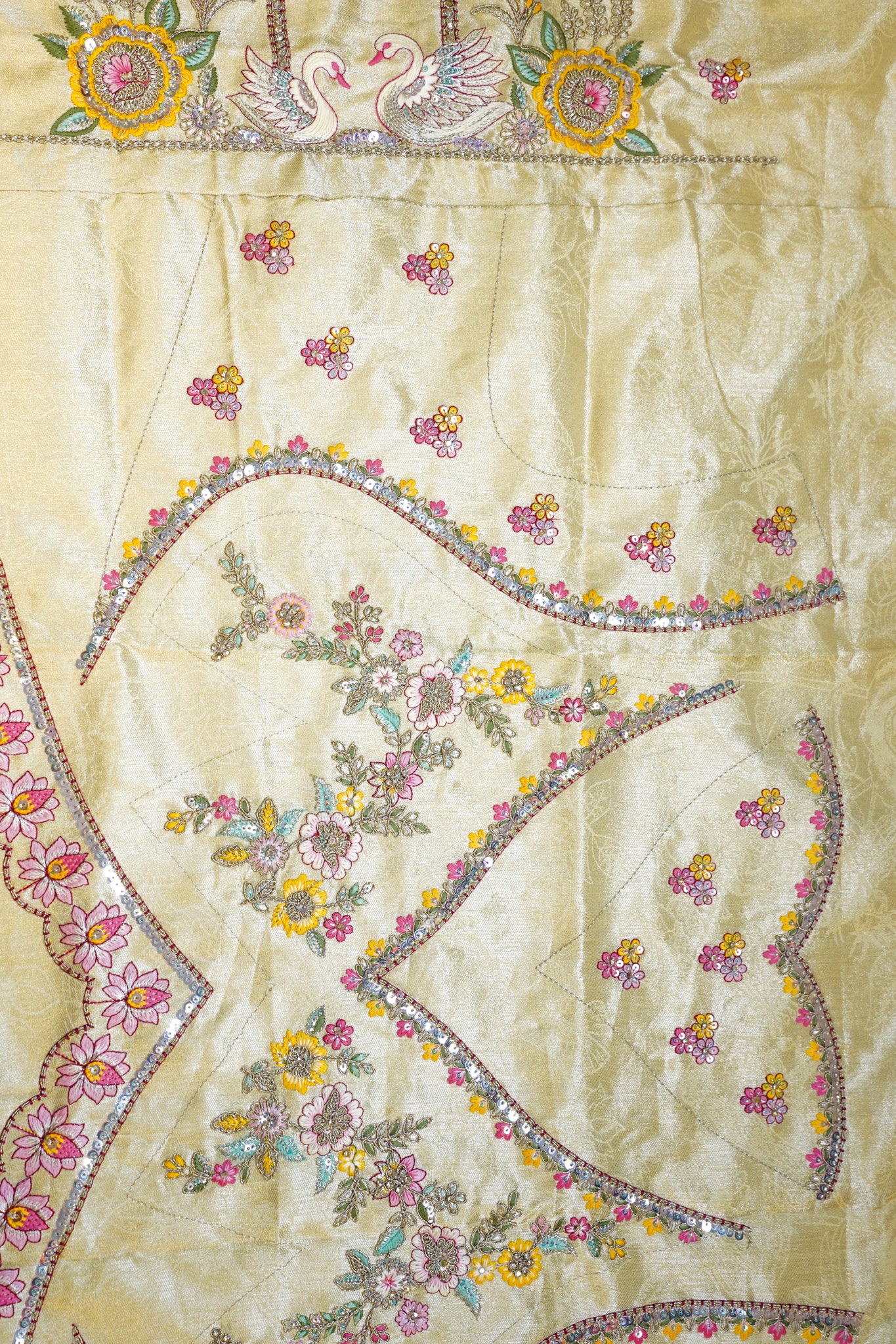 "MANSI 043" Banarasi Tanchui Silk Rangkat Lehenga With Sequence & Moti Work