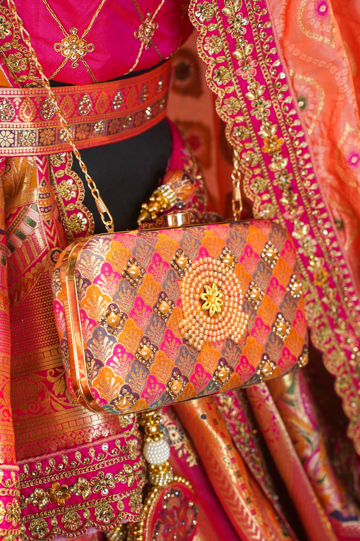 "MANSI 031" Banarasi Radiate Royal Elegance Silk Lehenga With Cutwork Border & AD Work