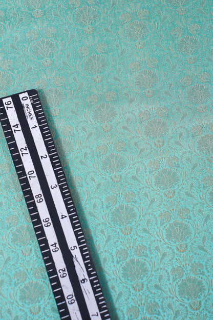 "MCF 23" Banarasi Sky Blue Handloom Tanchui Alfi Jaal Febric