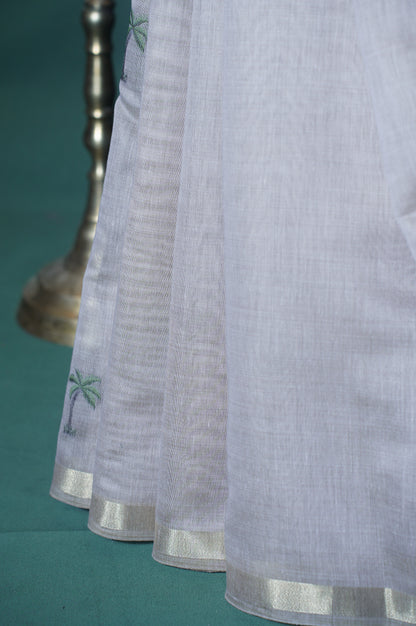 "UTSAV BANARAS 298" Banarasi Tusser Chanderi Jamdani Silk Saree With Narrative Pallu