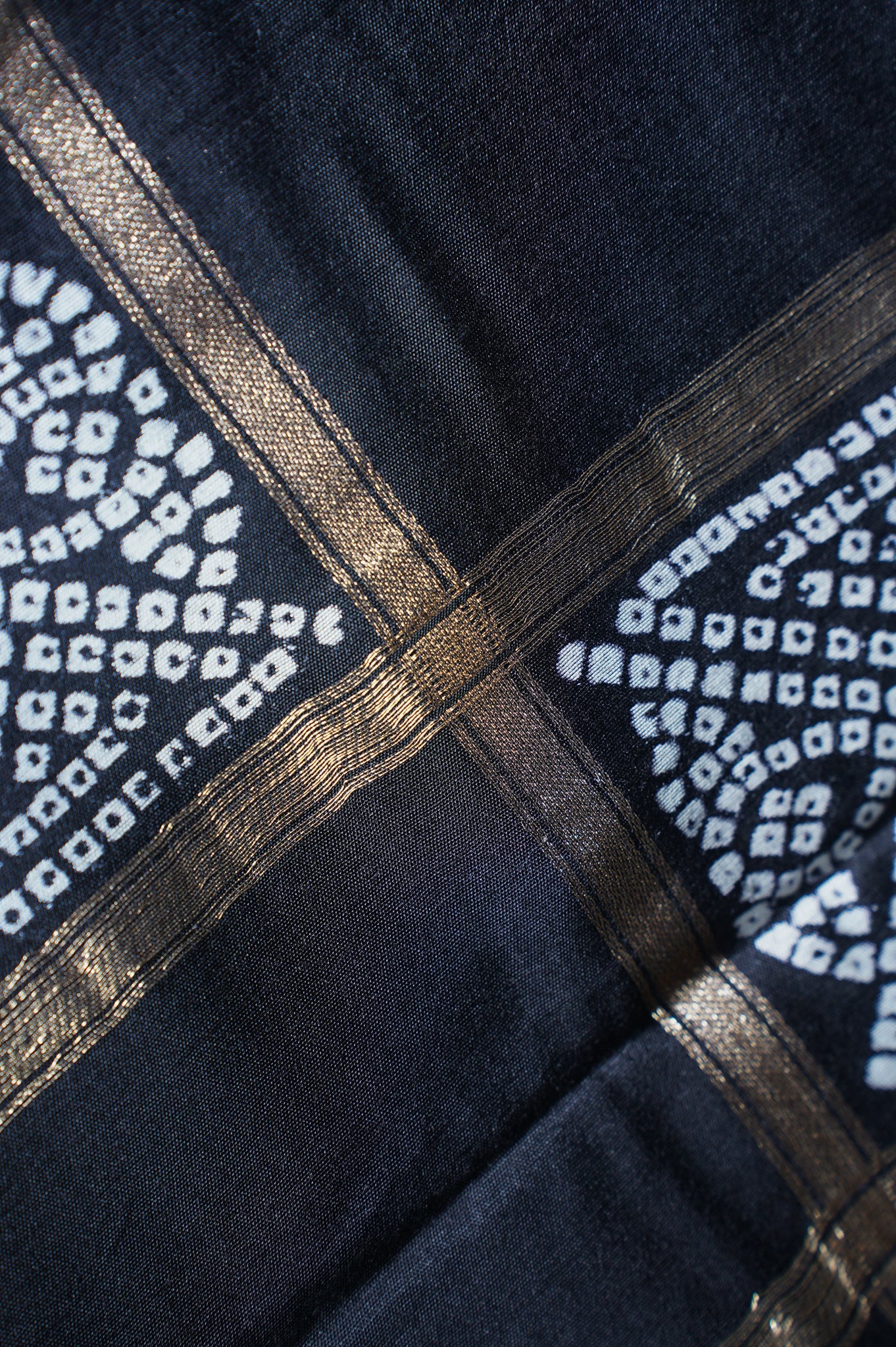 UTSAV BANARAS 369: Elegant Midnight Black Soft Silk Gharchola Check Saree with Zari Work