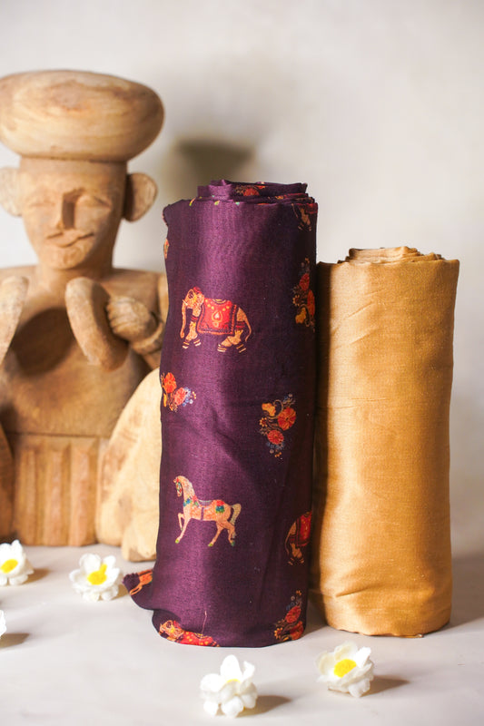 "MJ-03" Banarasi Pure Cotton Silk Kurta-Pyjama Cloth Set