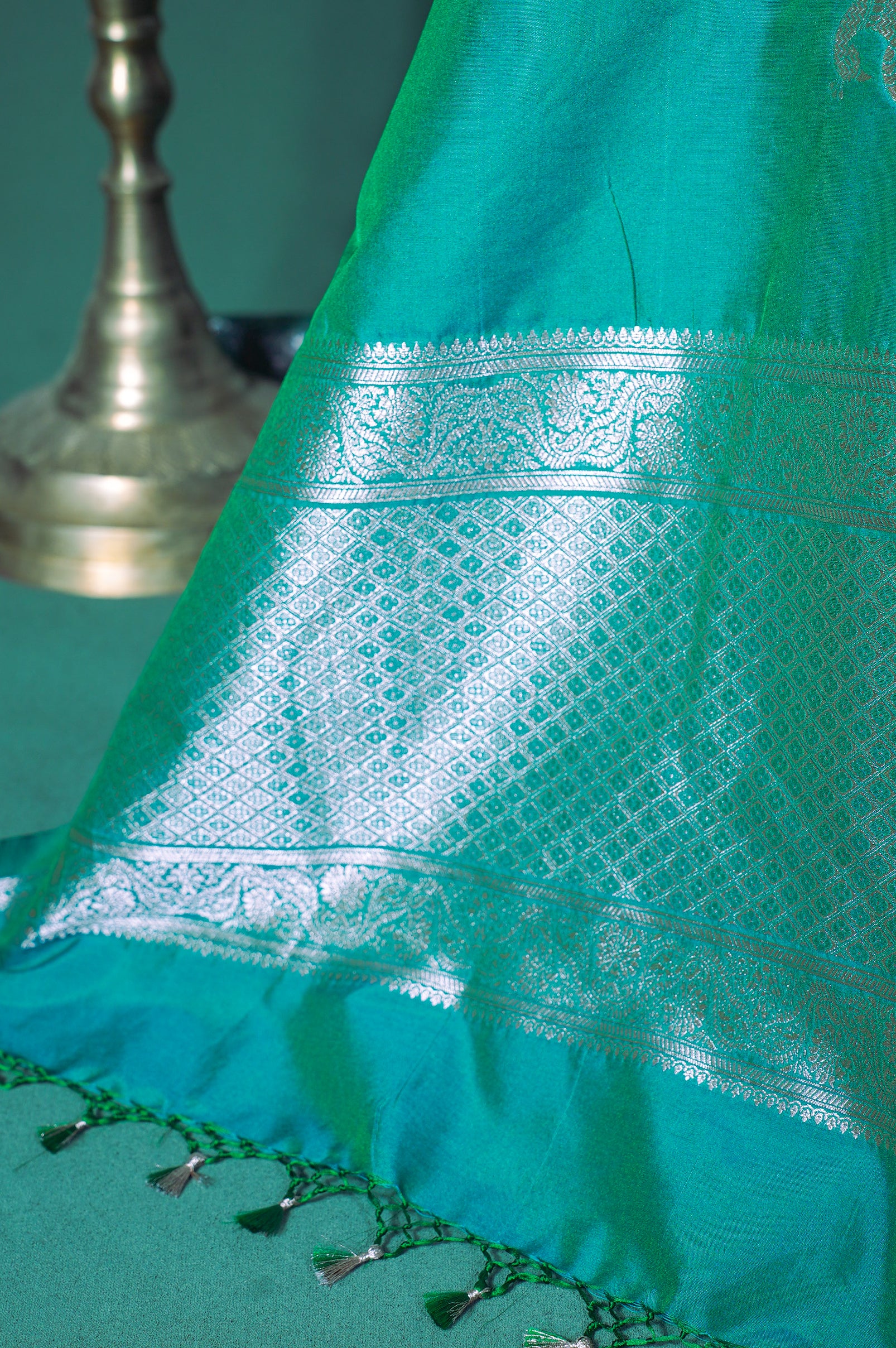 "MCD 004" Banarasi Rama Designer Vegan Silk Dupatta