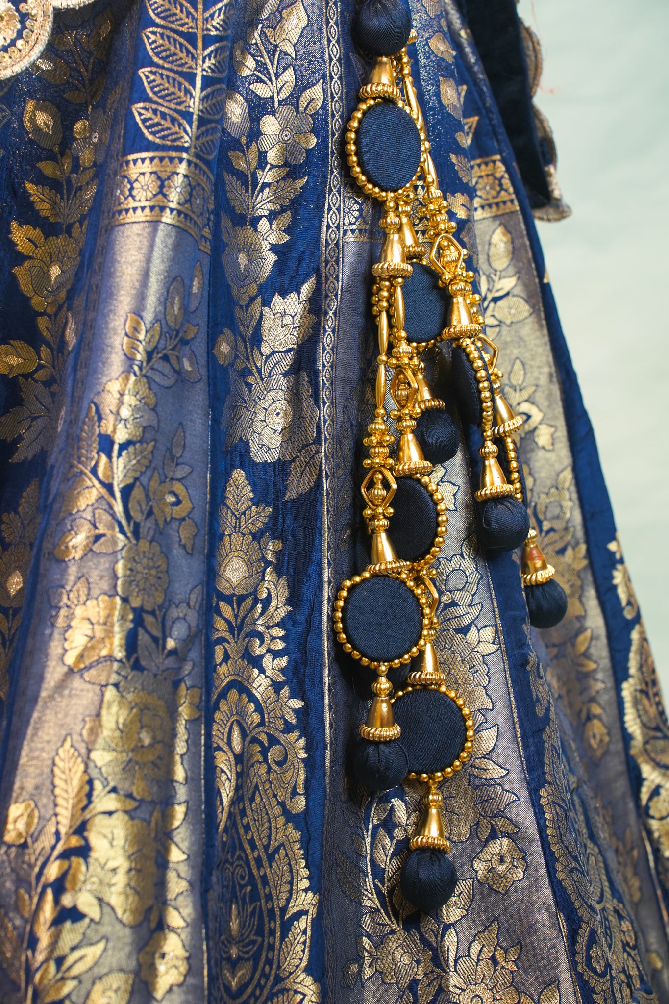 "Mansi 017" Banarasi Traditional Silk Lehenga With Jaal Flower Work