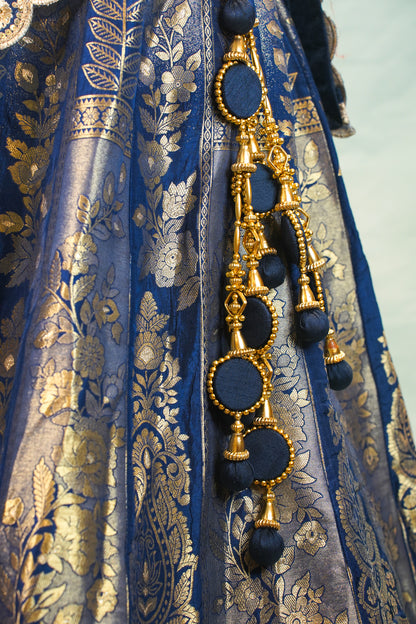 "Mansi 017" Banarasi Traditional Silk Lehenga With Jaal Flower Work