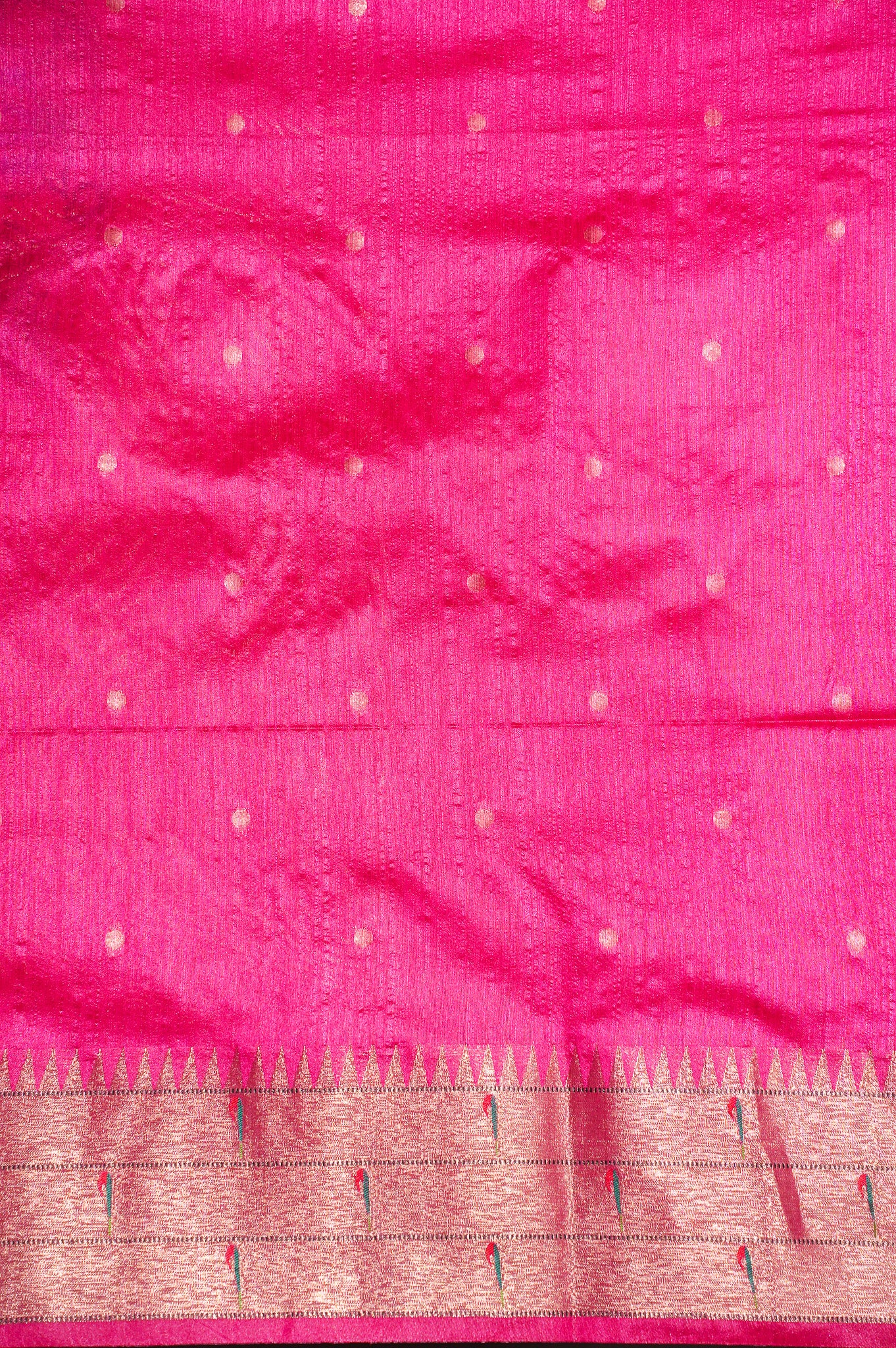 UTSAV BANARAS 295: Banarasi Hot Pink Peacock Paithani Saree Royal Grace Woven in Tradition