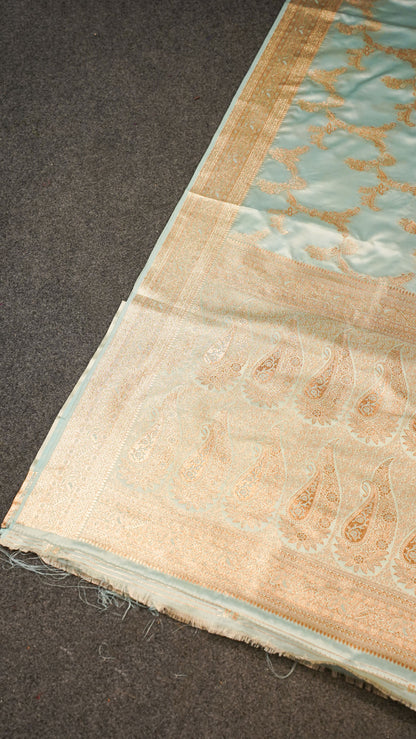 "UTSAV BANARAS 132" Banarasi Sky Blue Mashru Silk Saree
