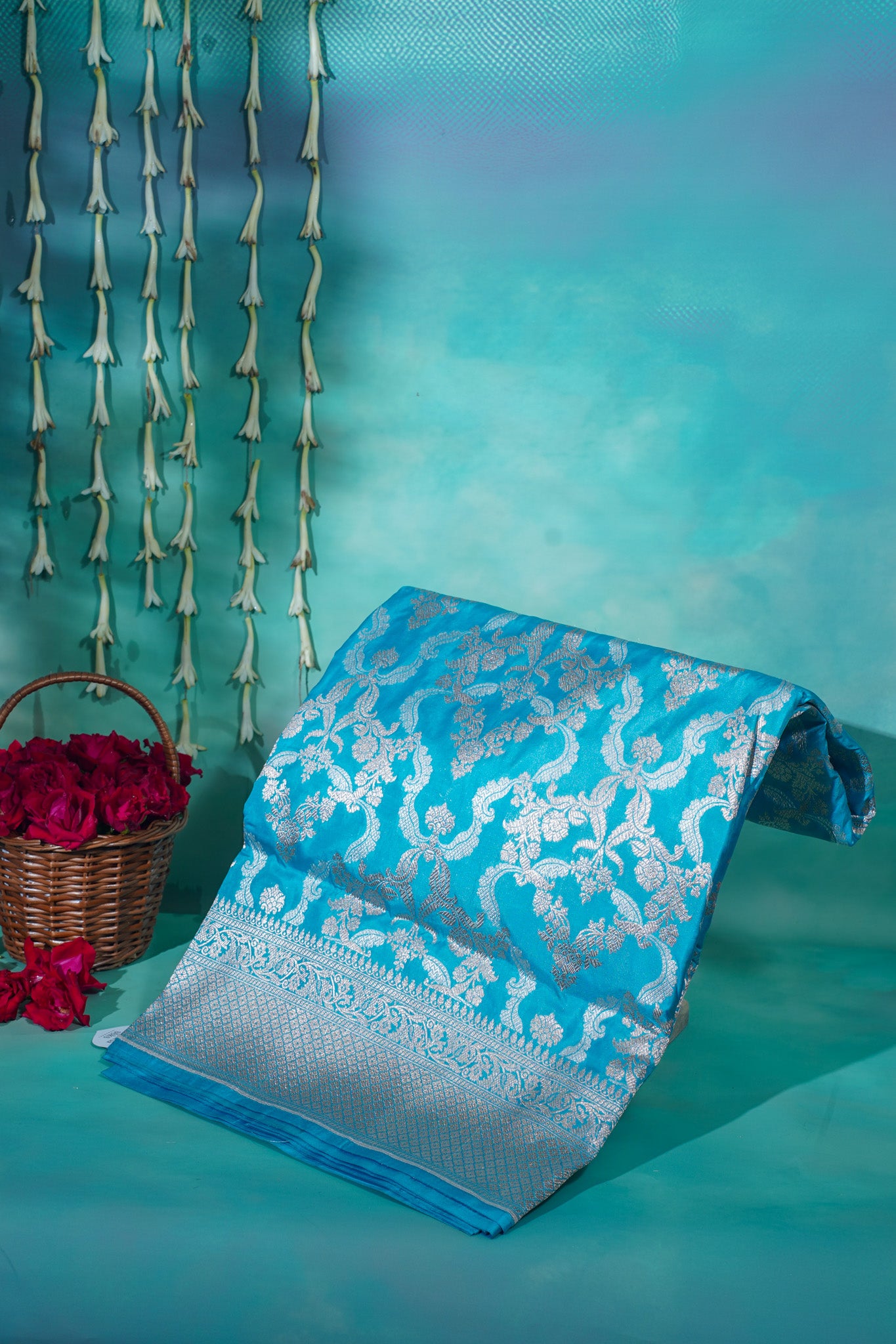 "VIRASAT 103" Dark Pink Pure Kadwa Jaal Banarasi Handloom Saree