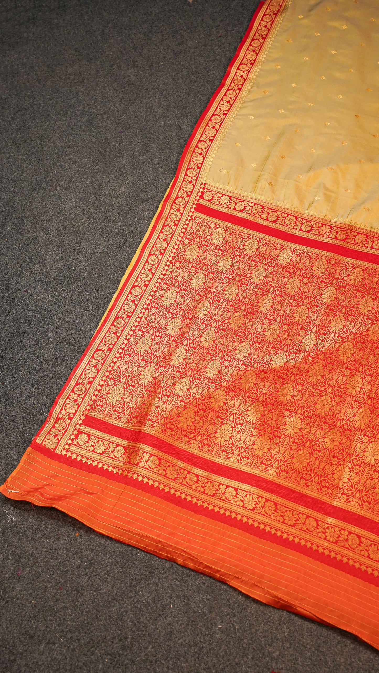 "UTSAV BANARAS 154" Banarasi Golden Yellow Katan Silk Saree