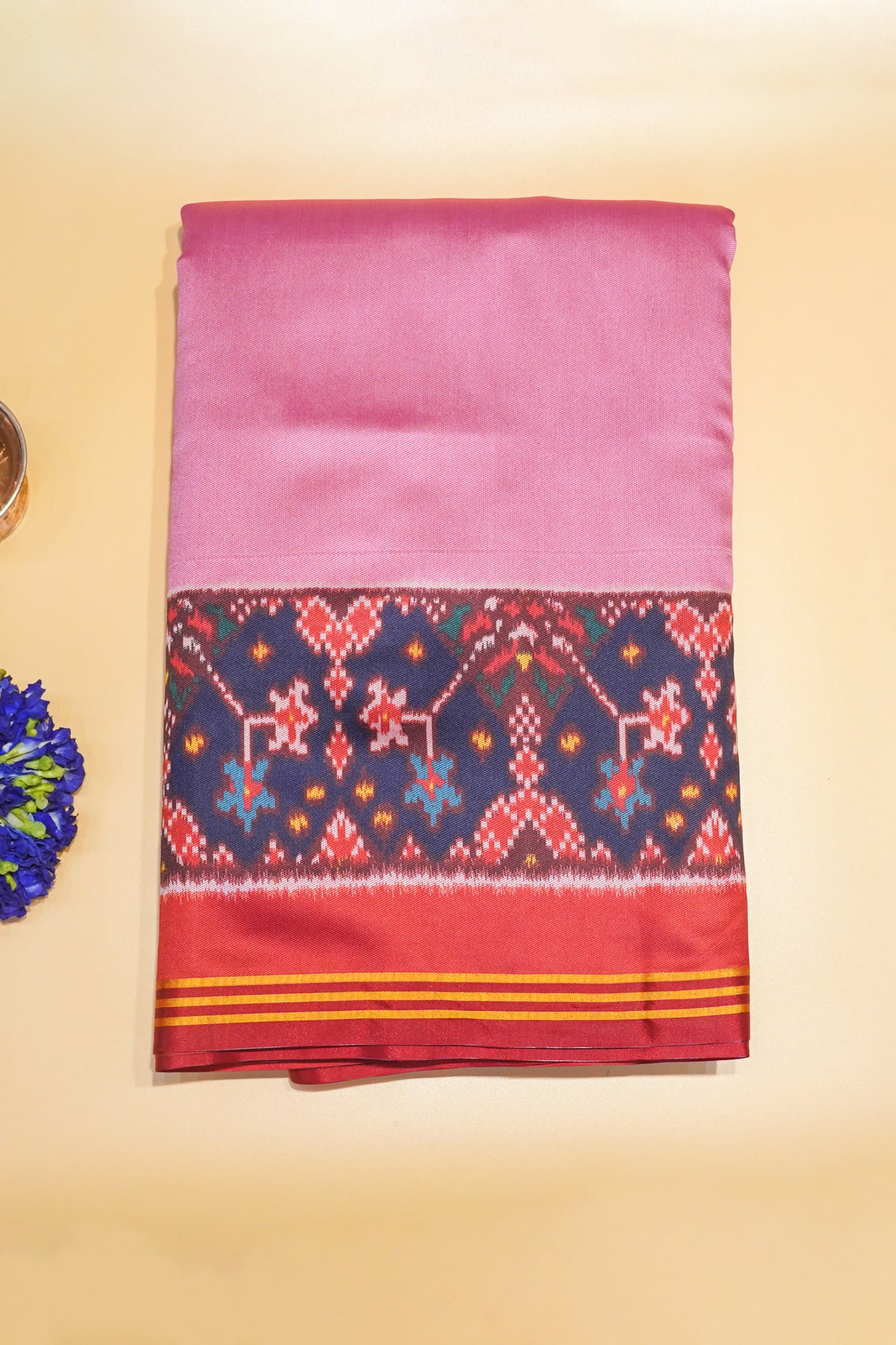 "UTSAV BANARAS 181" Banarasi Elegant Pink Ikat Patola Silk Saree