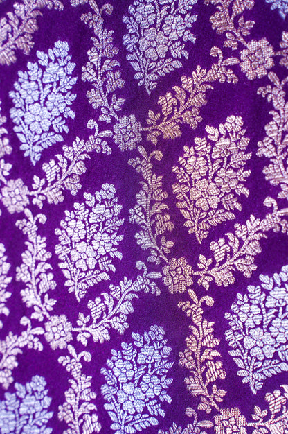 "WAAH BANARAS 114" Banarasi Move Jaal Pattern Vegan Silk Saree