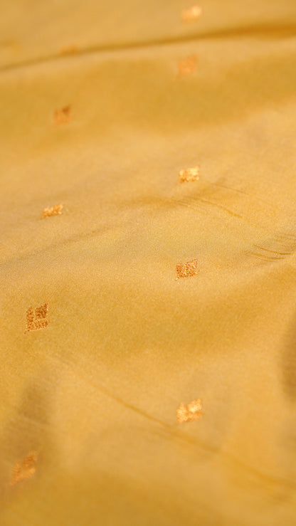 "UTSAV BANARAS 154" Banarasi Golden Yellow Katan Silk Saree