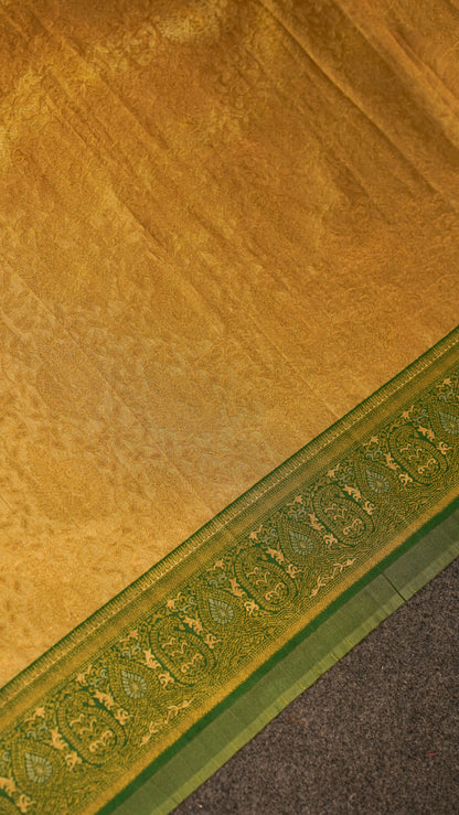 "UTSAV BANARAS 149" Banarasi Lemon Gold Kanjivaram Tissue Silk Saree