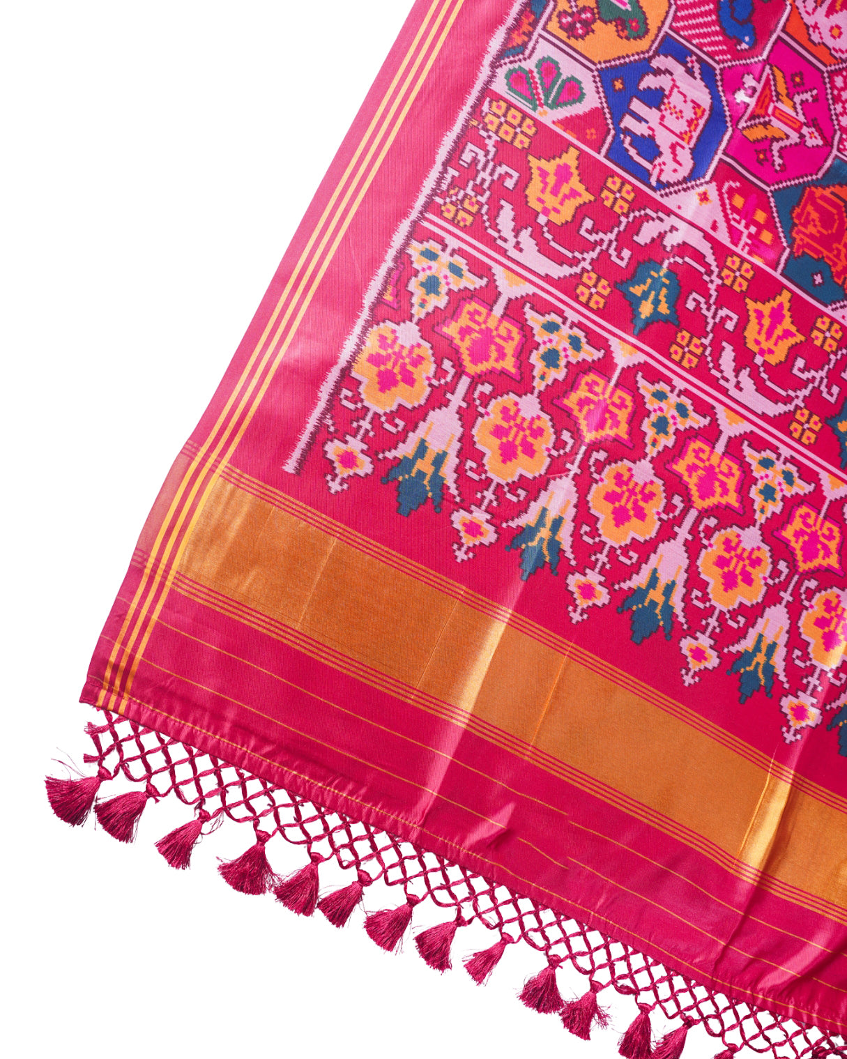 "UTSAV BANARAS 218" Banarasi Patola Silk Saree With Geometric Animal &amp; Bird Motifs