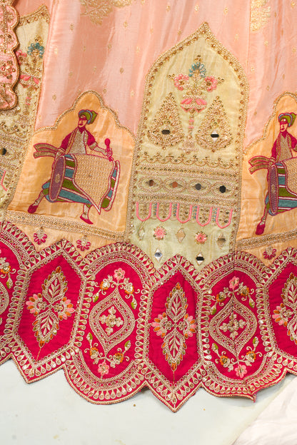 "MANSI 019" Banarasi Silk Lehenga Position Work With Cutwork Border