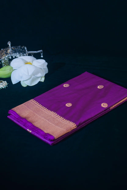 Shatarupa Pure Handwoven Banarasi Silk Saree with Chand booti work