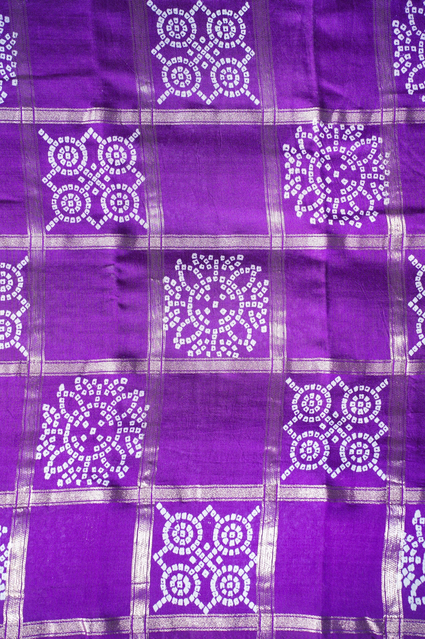 UTSAV BANARAS 368: Royal Purple Soft Silk Gharchola Pattern Saree with Zari Grid Work