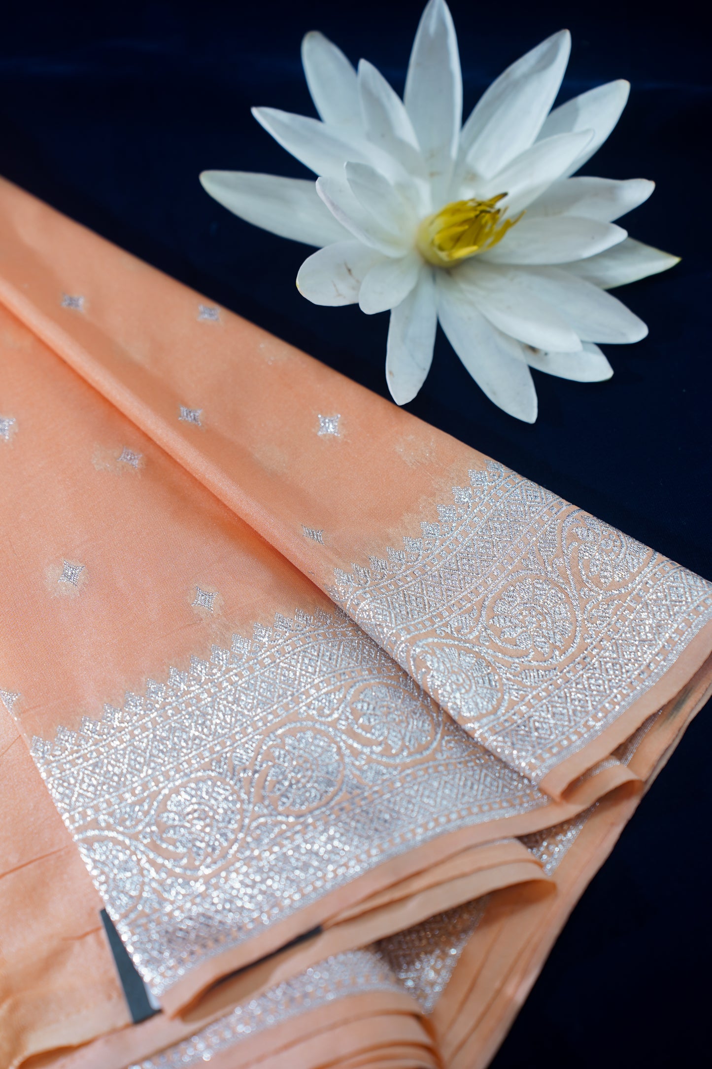 Banarasi Khaddi Georgette Soft Silk Saree with Zari Work